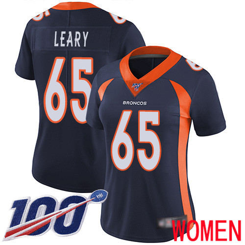 Women Denver Broncos #65 Ronald Leary Navy Blue Alternate Vapor Untouchable Limited Player 100th Season Football NFL Jersey->women nfl jersey->Women Jersey
